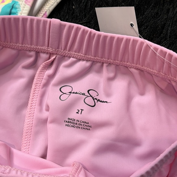 💜🌟 Jessica Simpson: Little Girls 2T One-Piece Swimsuit & Swim Shorts Set 💜🌟 - Picture 9 of 10